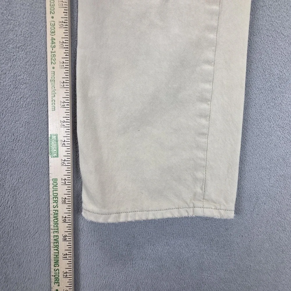 VTG Levis 501 Jeans Mens Cream Light Wash Straight Regular Button Fly Fits 28x28